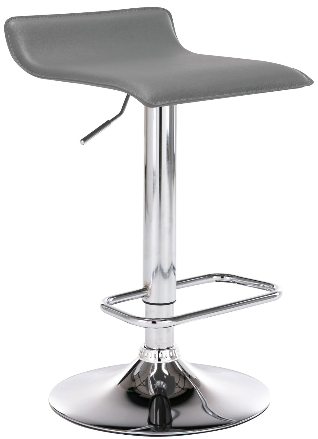 Pala Alta bar stool in gray faux leather
