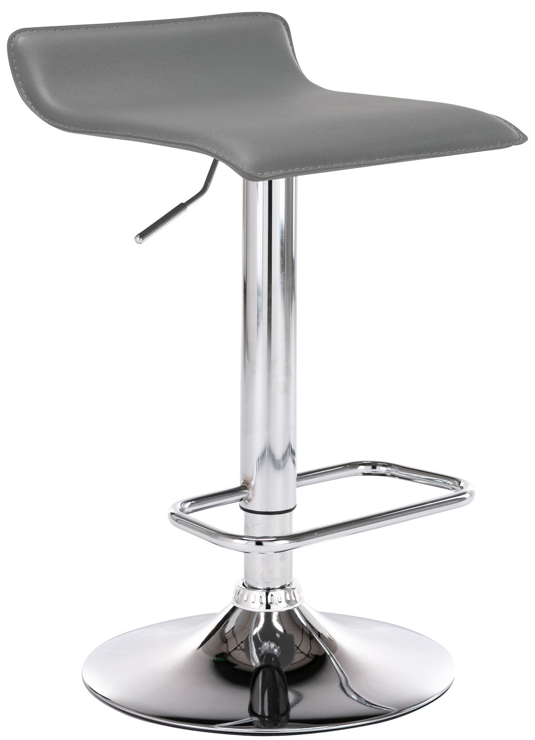 Pala Alta bar stool in gray faux leather
