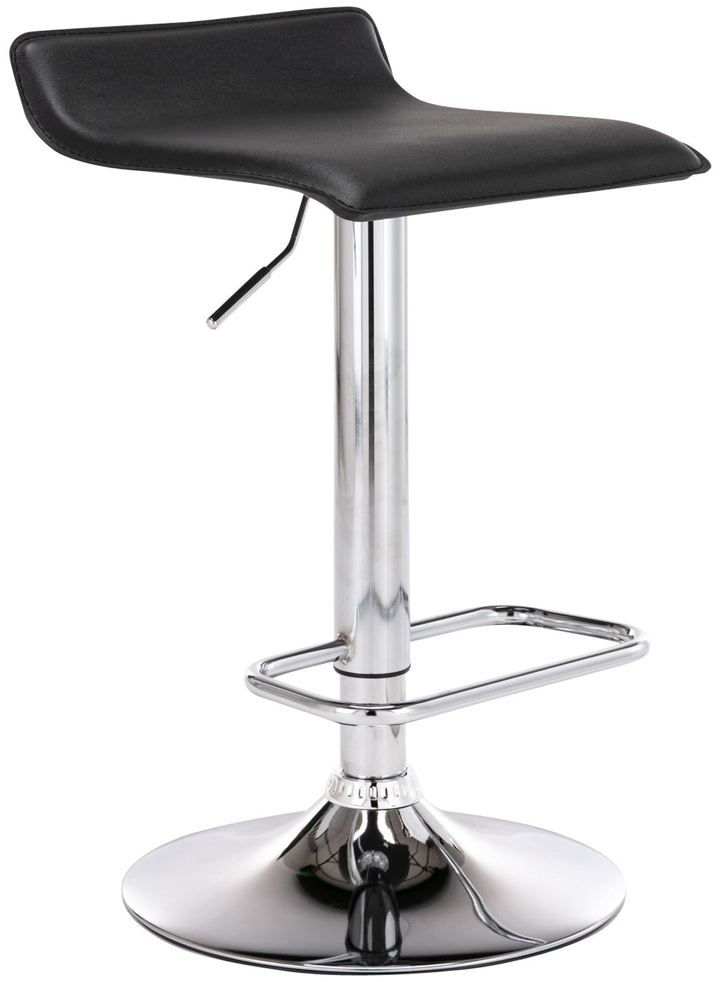 Pala Alta bar stool in black faux leather