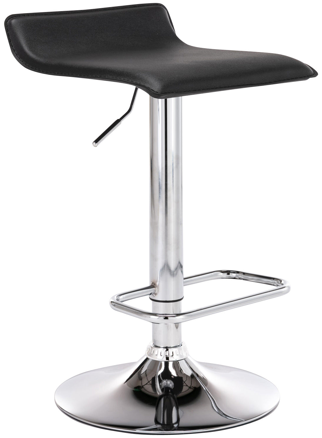 Pala Alta bar stool in black faux leather