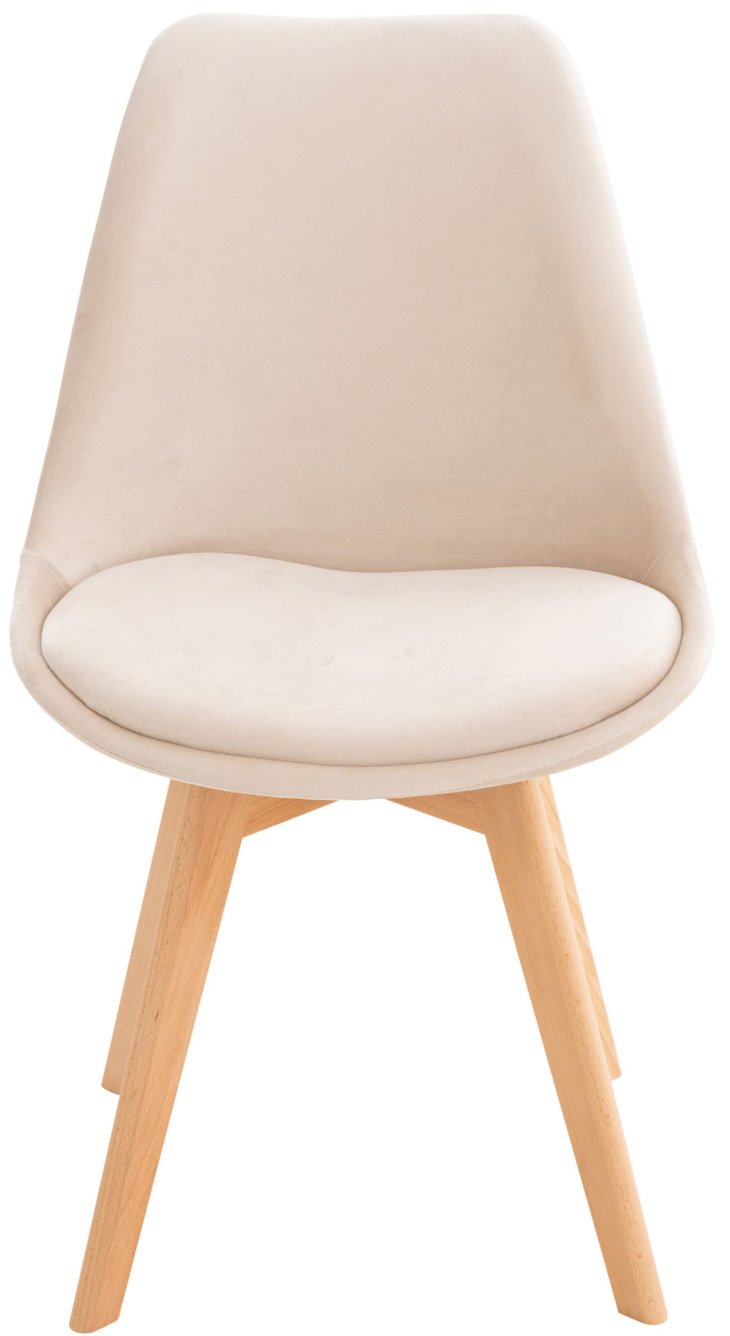 Sedia Pranzo Misurina beige, velluto