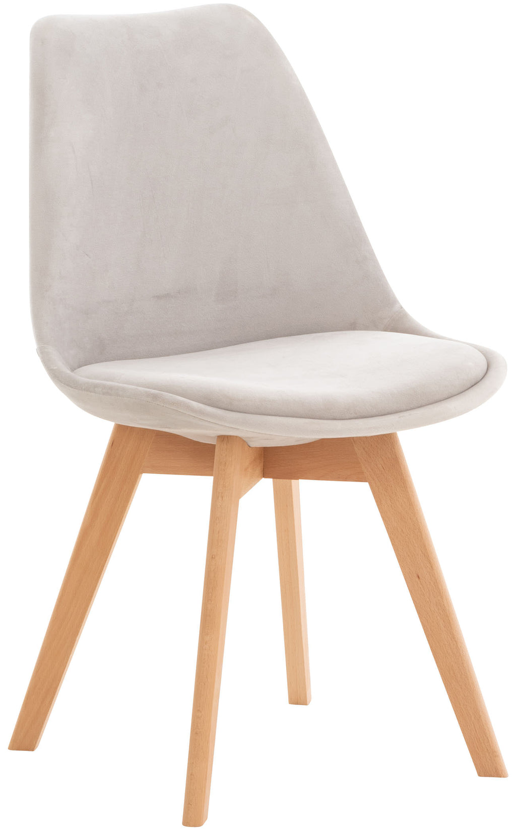 Misurina Dining Chair, light grey, velvet