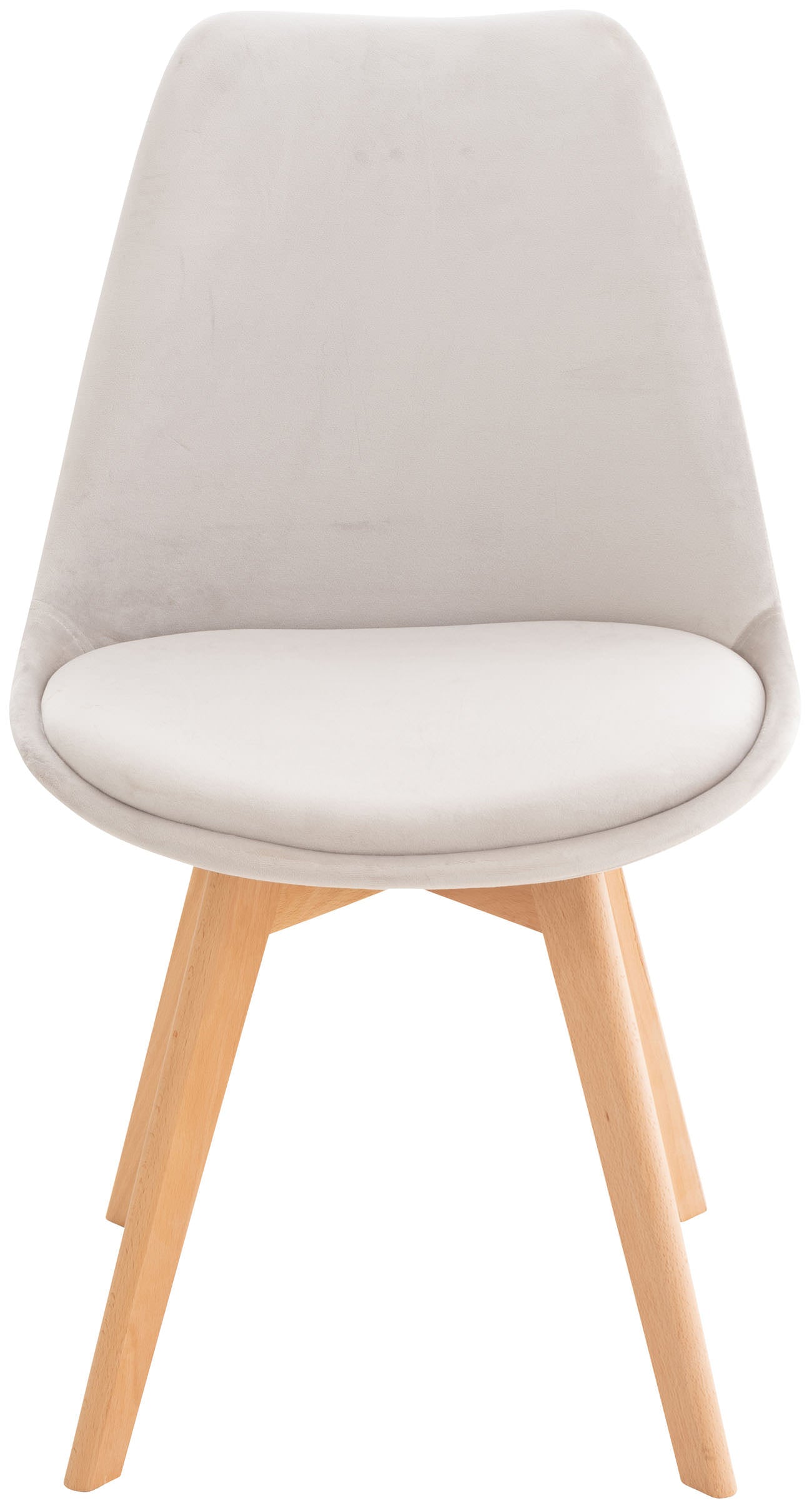 Misurina Dining Chair, light grey, velvet