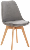 Misurina Dining Chair, grey, velvet
