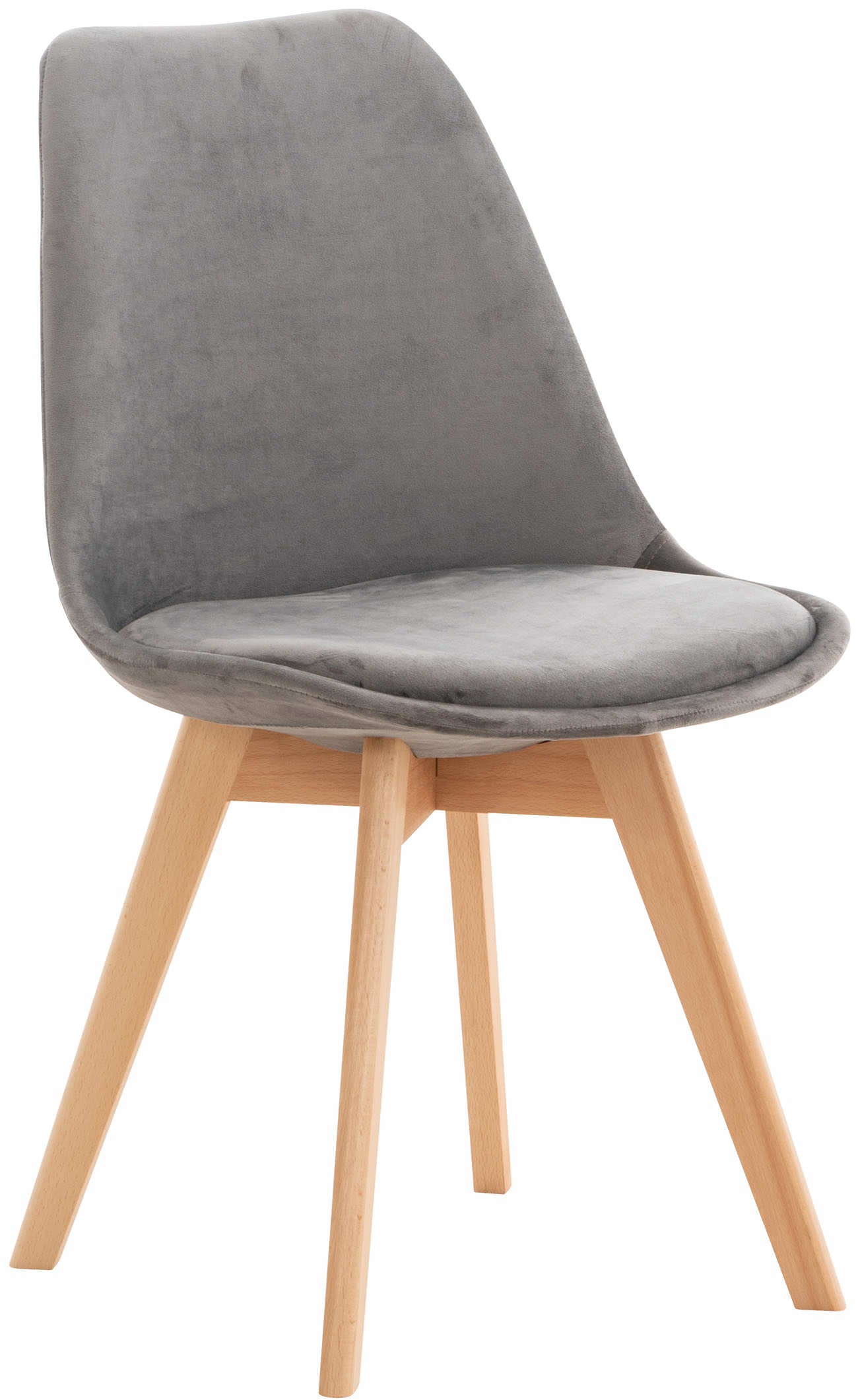 Misurina Dining Chair, grey, velvet