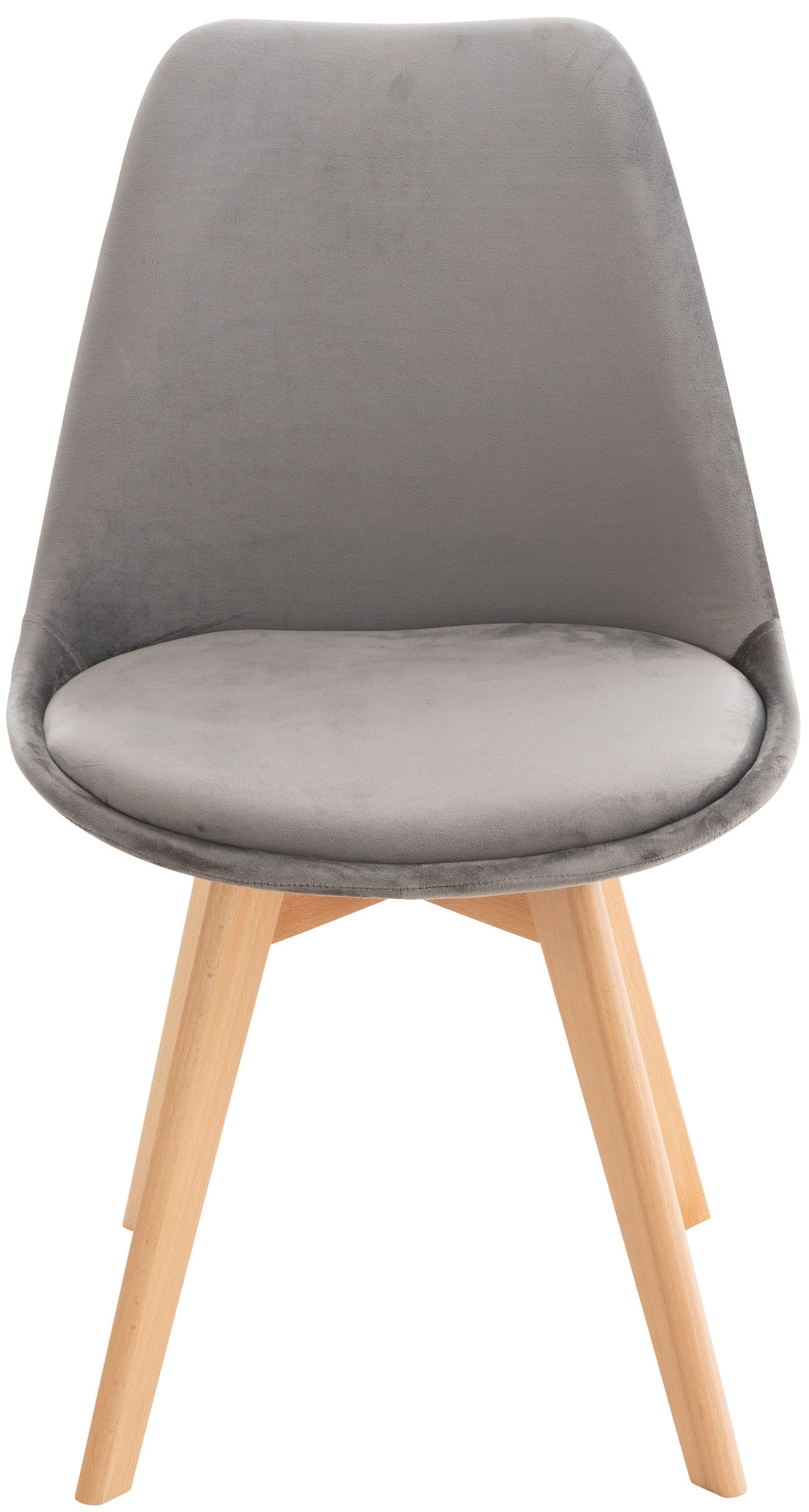 Misurina Dining Chair, grey, velvet