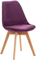 Sedia Pranzo Misurina viola, velluto