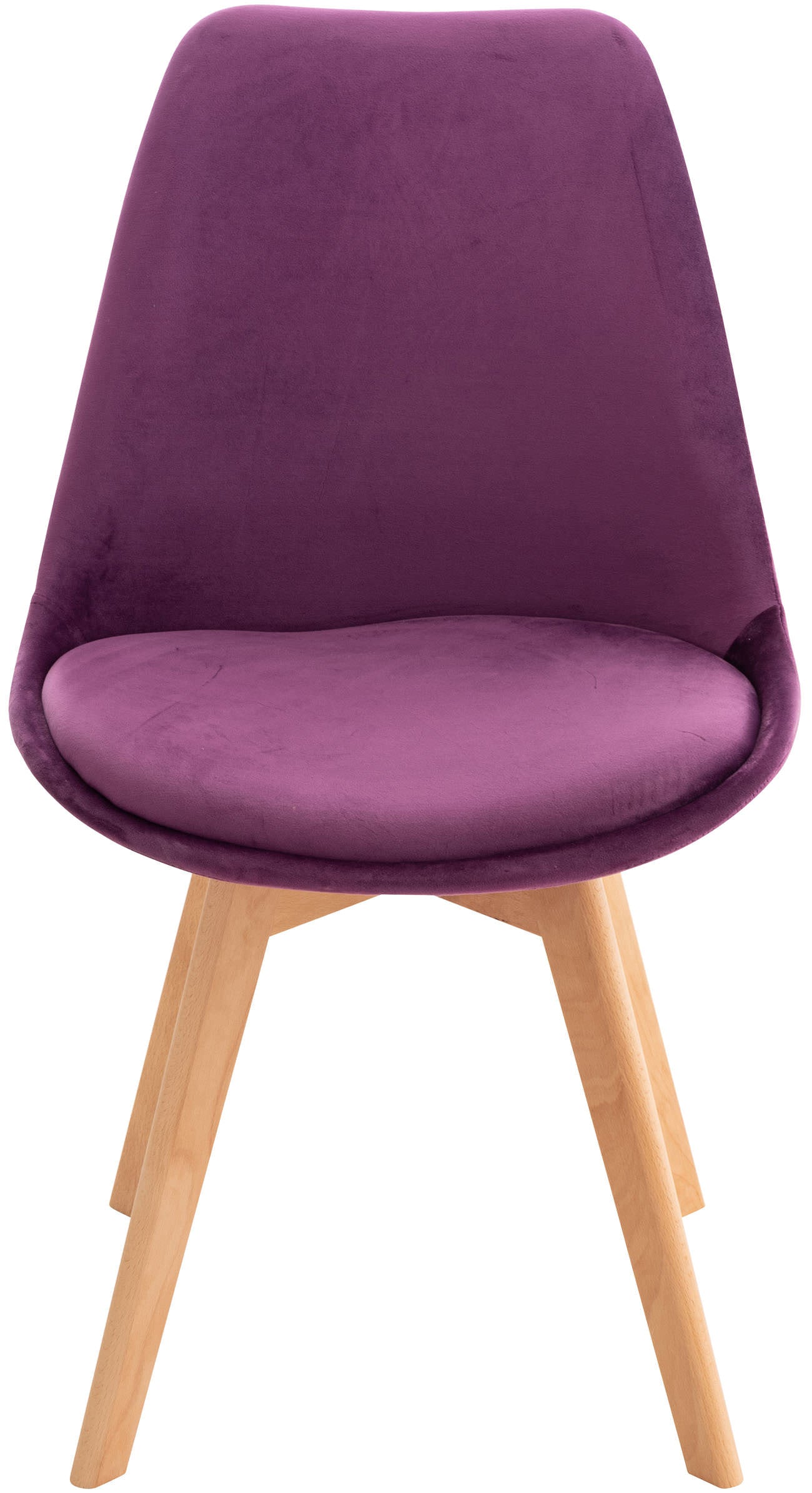 Sedia Pranzo Misurina viola, velluto