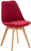 Sedia Pranzo Misurina rosso, velluto