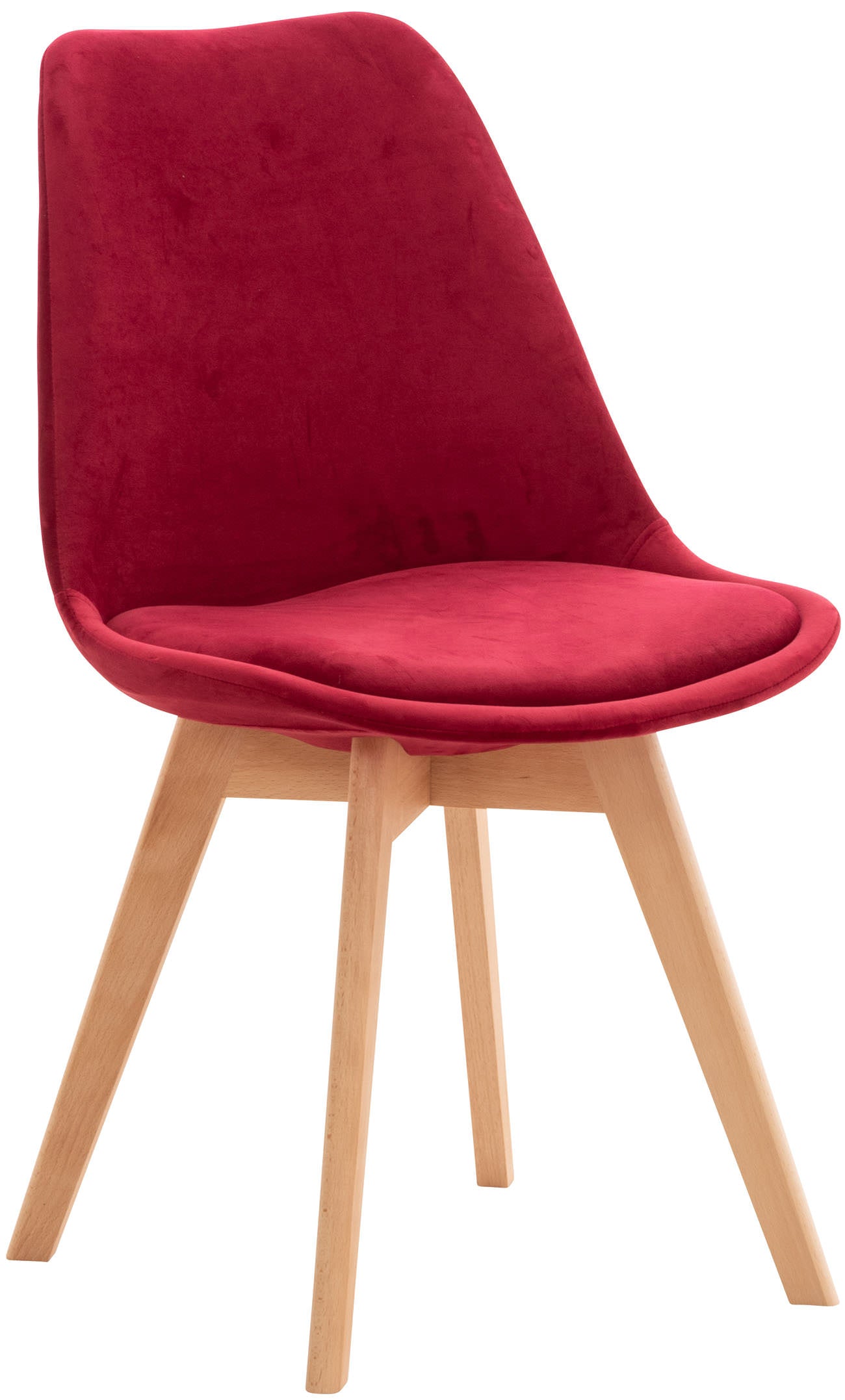Sedia Pranzo Misurina rosso, velluto
