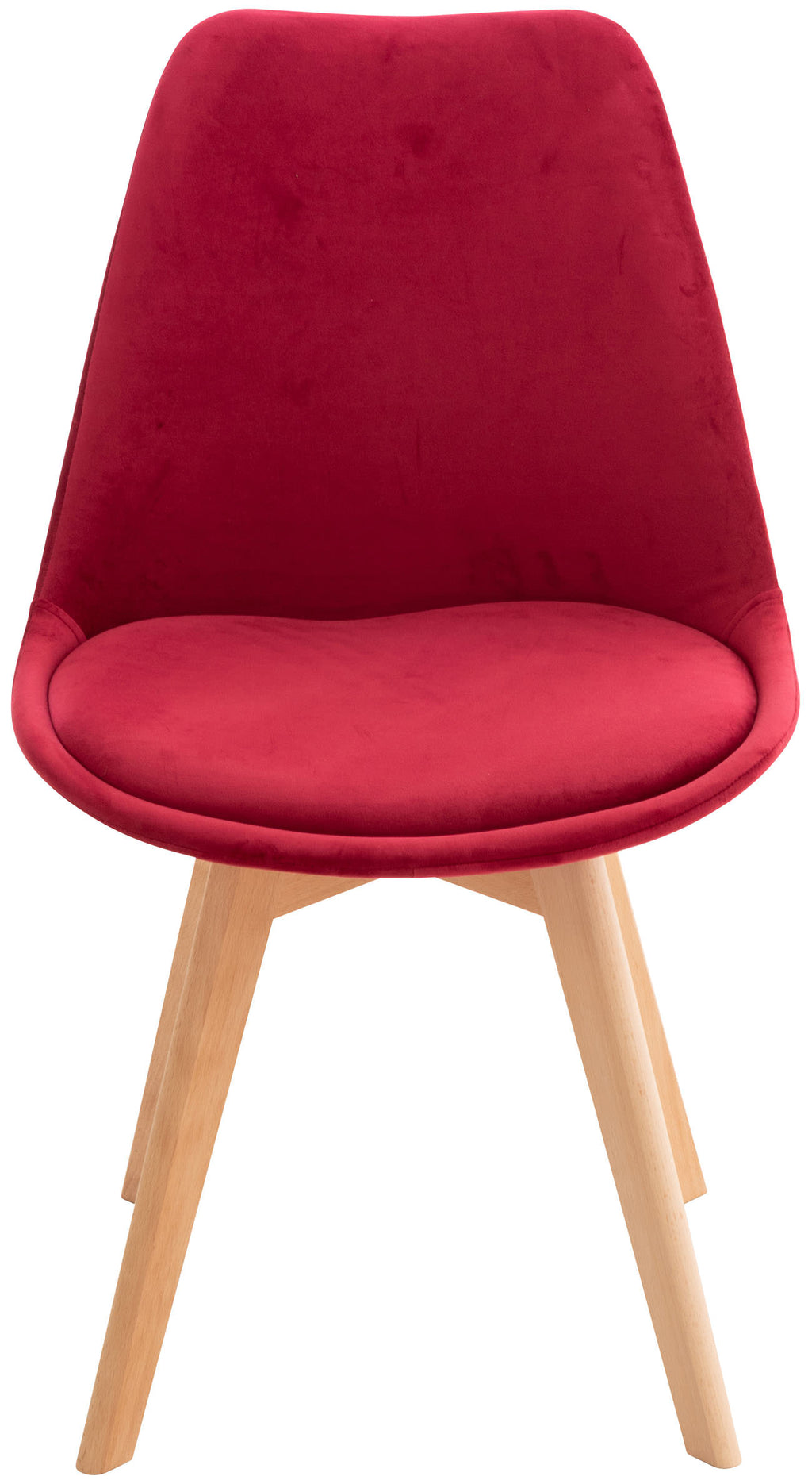 Sedia Pranzo Misurina rosso, velluto
