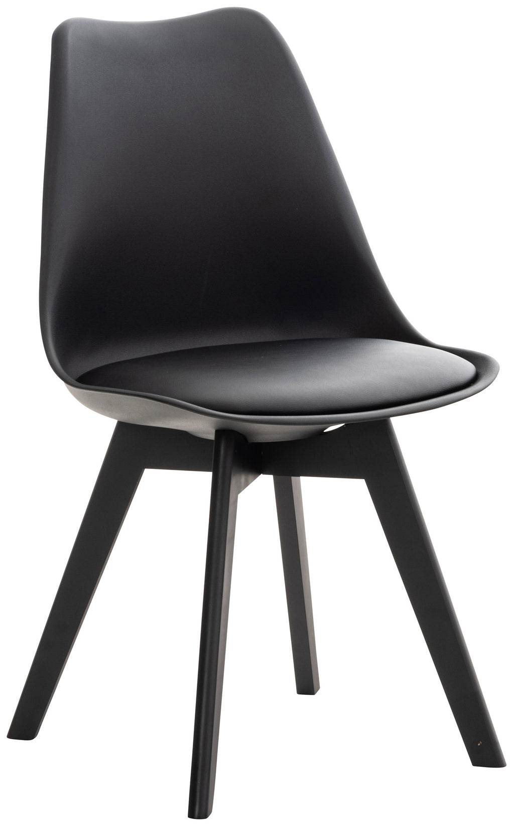 Sedia Pranzo Misurina nero/nero,Lampadastoffa