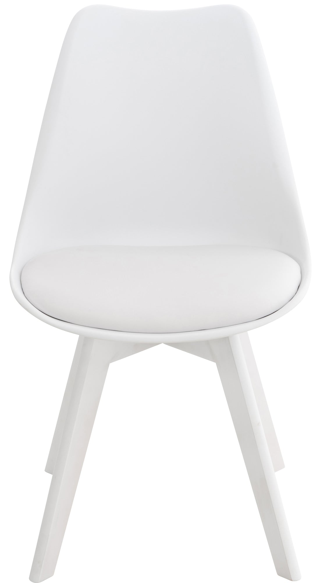 Set of 4 Misurina Dining Chairs, White/White, Fabric Lamp