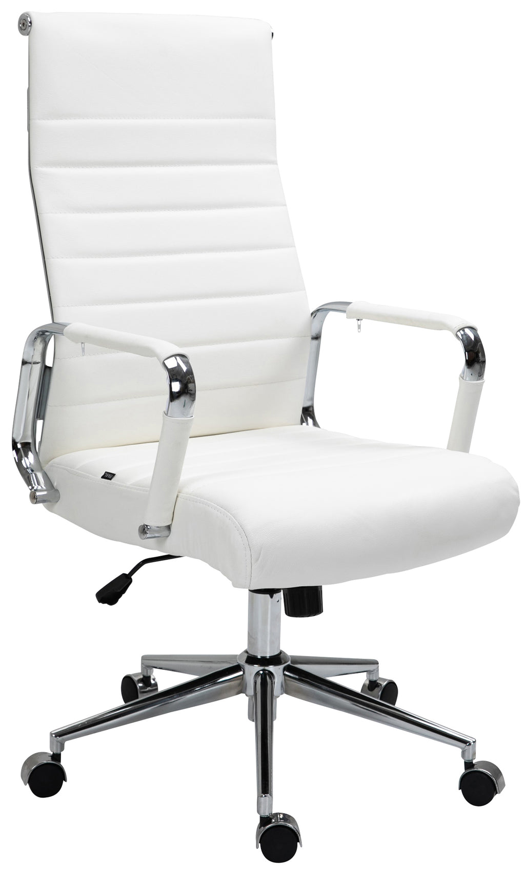 Sedia da ufficio Basso Agordino in vera pelle bianco
