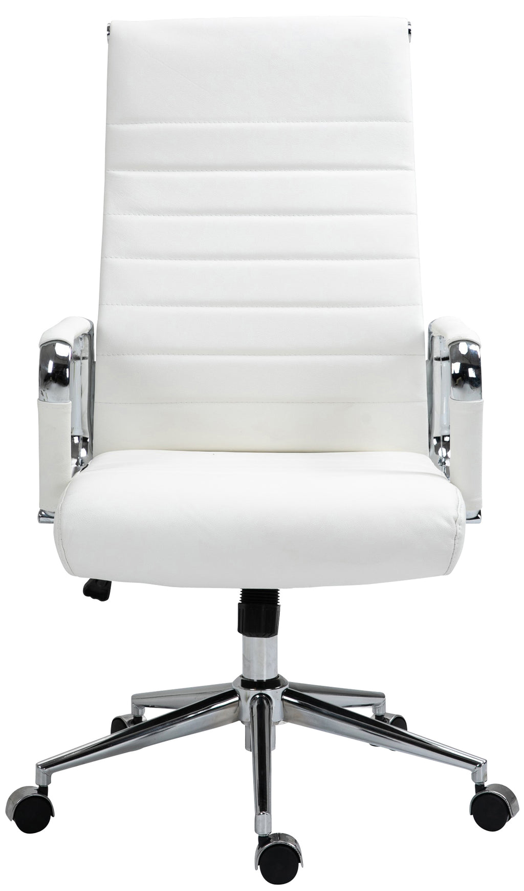 Sedia da ufficio Basso Agordino in vera pelle bianco