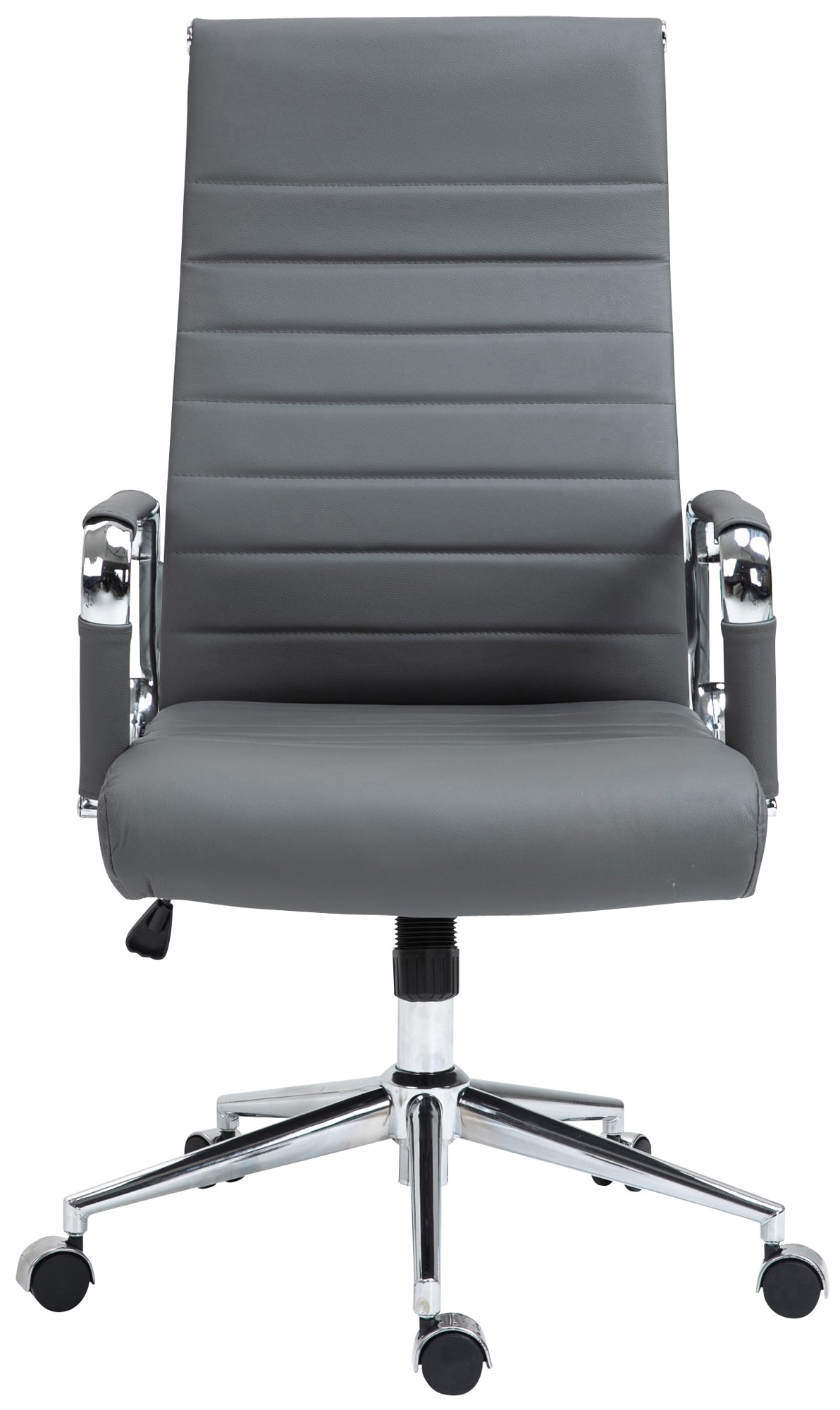 Basso Agordino office chair in genuine grey leather