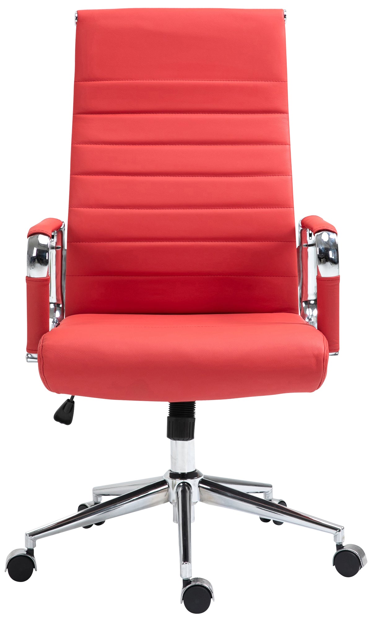 Sedia da ufficio Basso Agordino in vera pelle rosso
