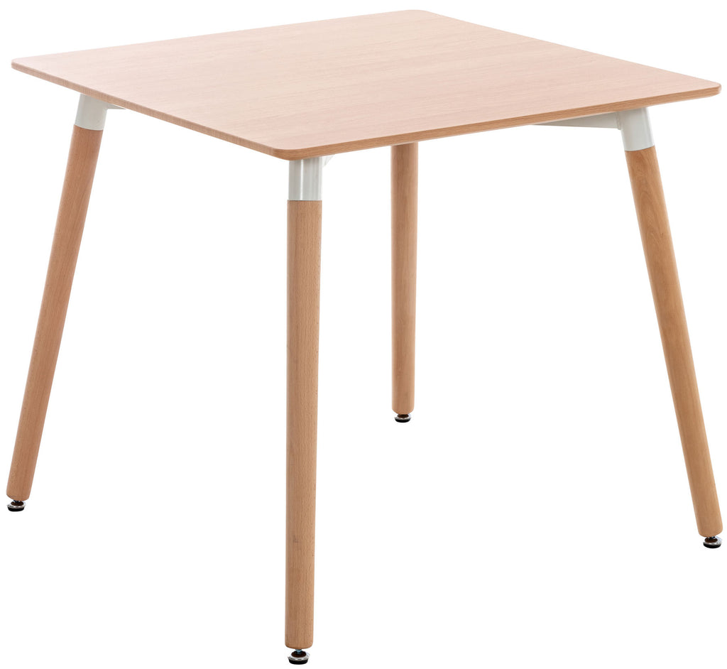 Comelico natural square kitchen table, 80 cm