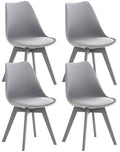Set 4 Sedie Pranzo Misurina grigio/grigio,Lampadastoffa