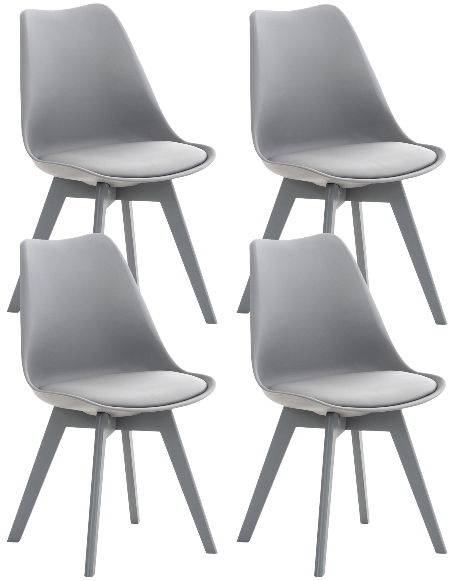 Set 4 Sedie Pranzo Misurina grigio/grigio,Lampadastoffa