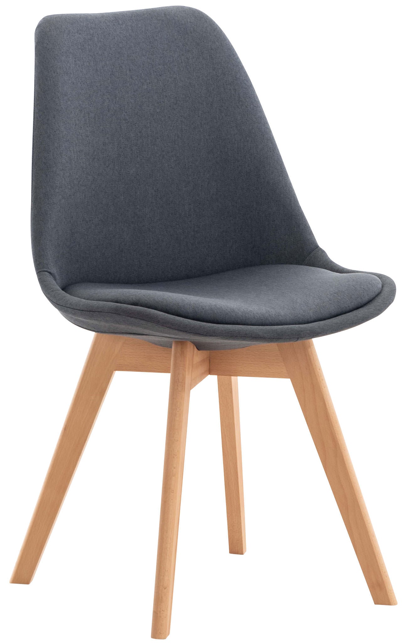 Misurina dining chair, dark grey, in fabric