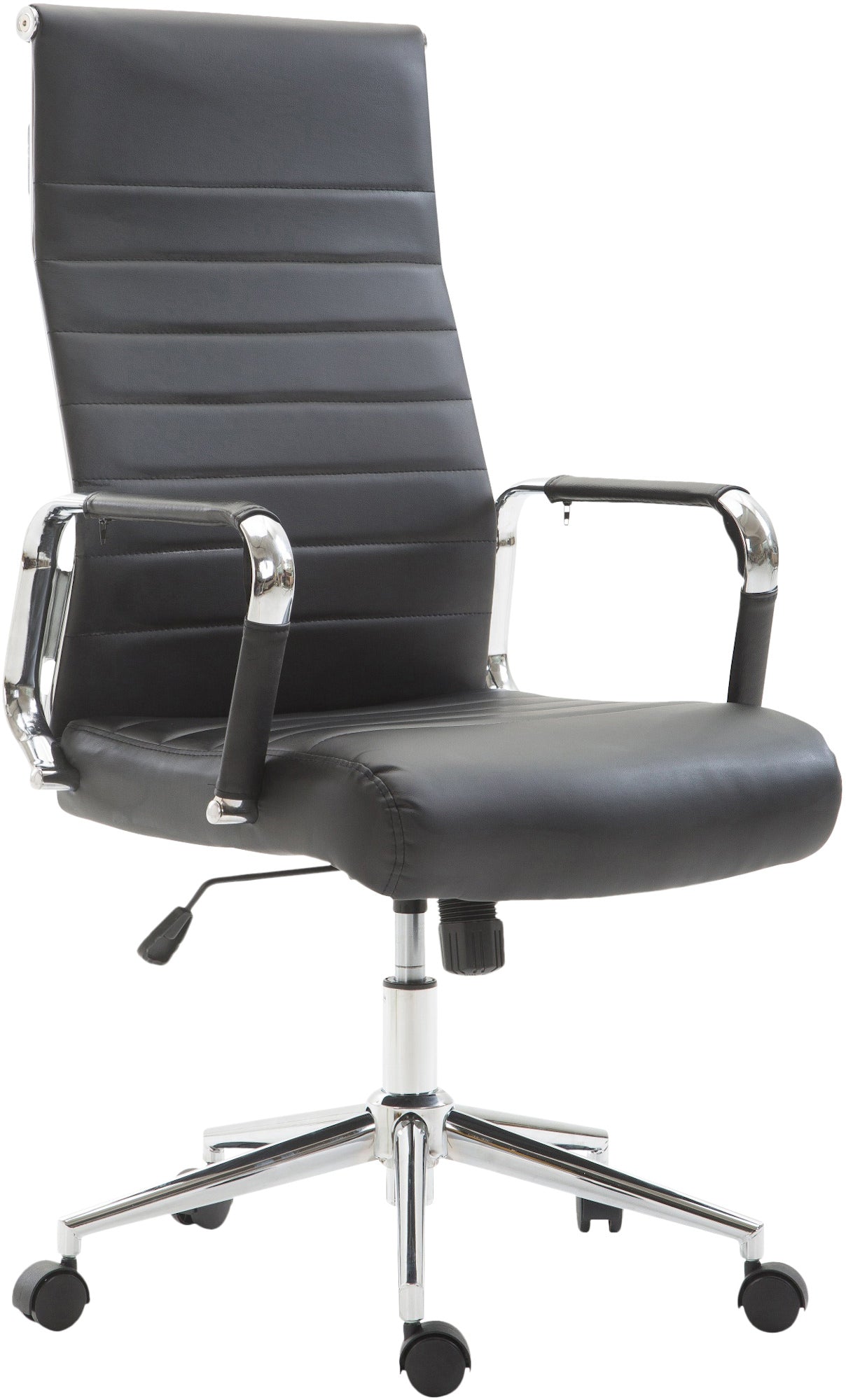 Basso Agordino office chair in black faux leather