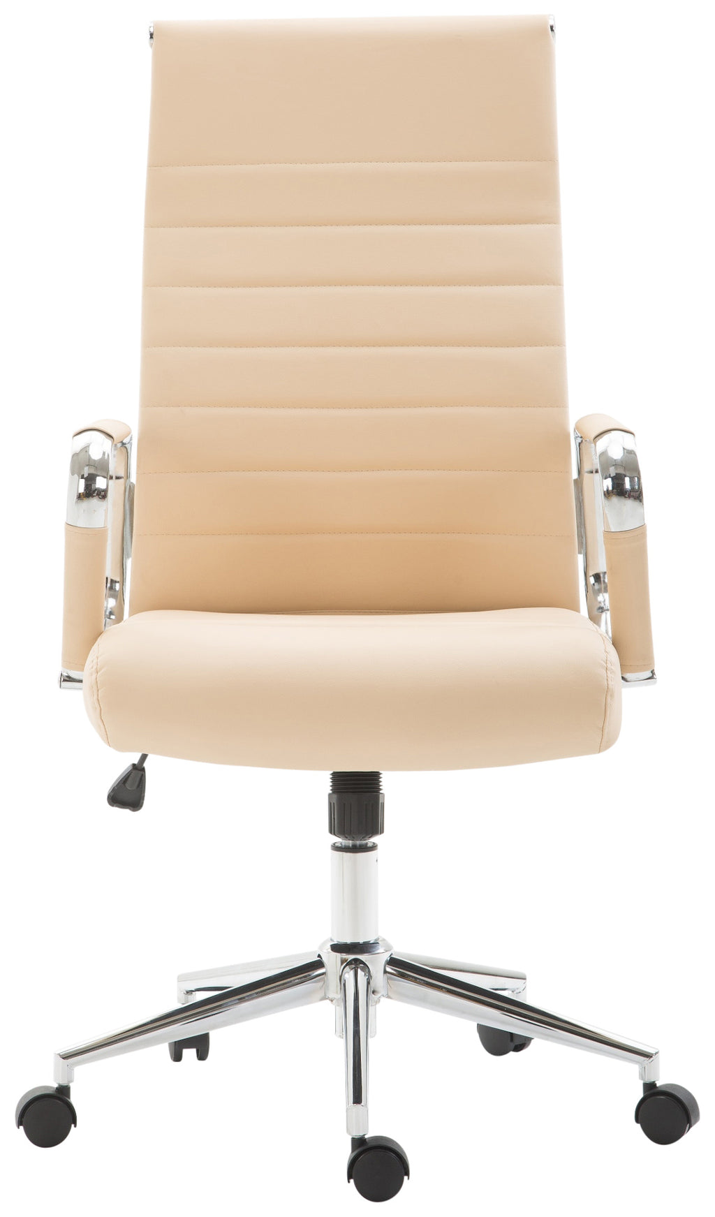 Basso Agordino office chair in cream faux leather