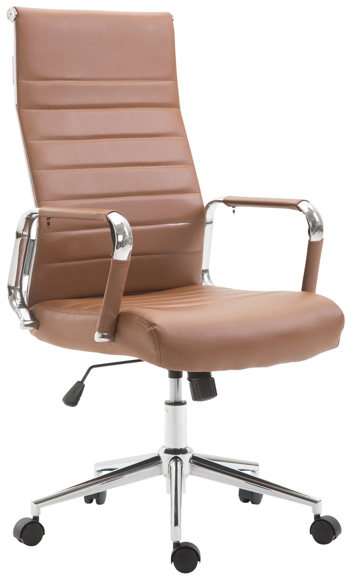 Basso Agordino office chair in light brown faux leather