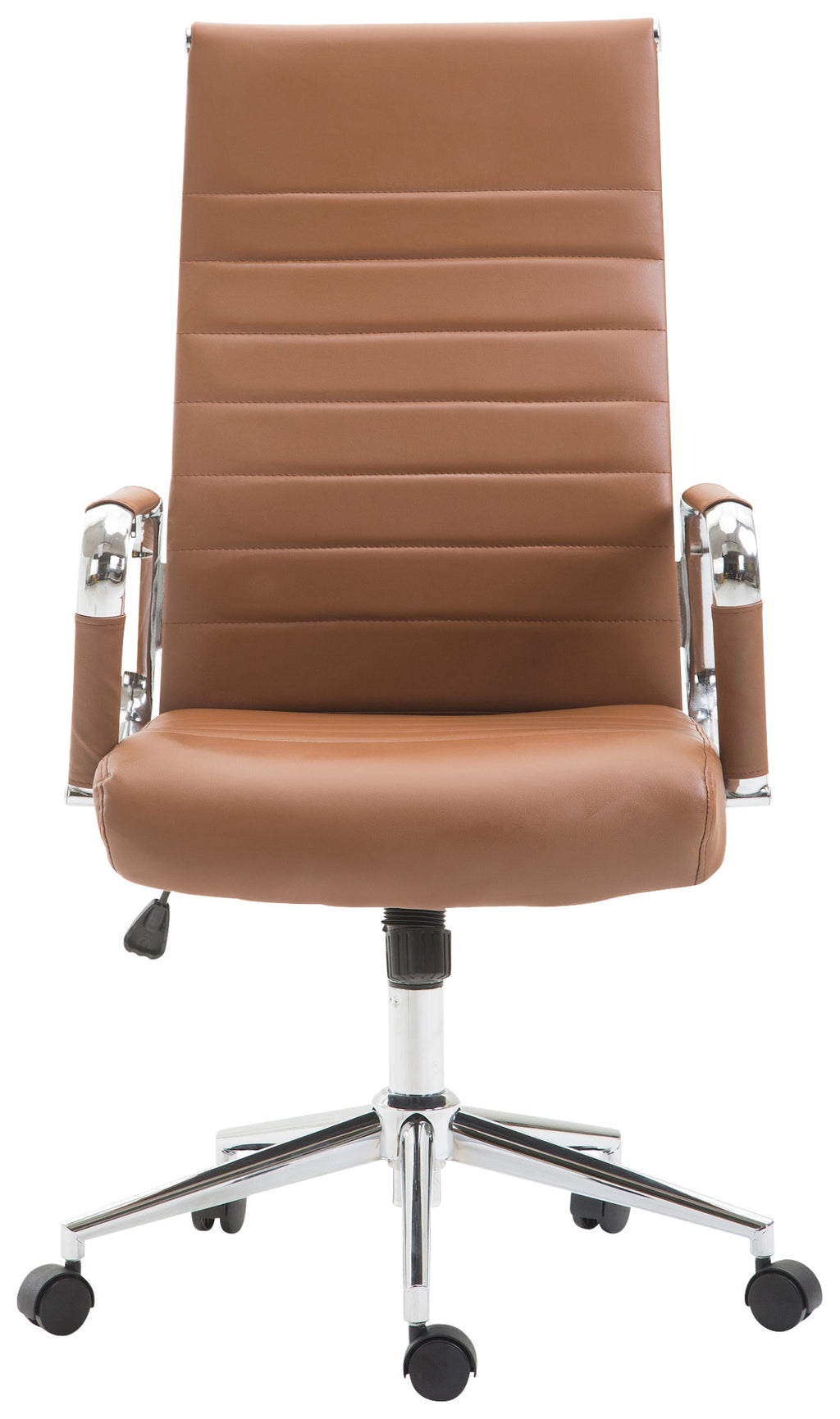 Sedia ufficio Basso Agordino in similpelle marrone chiaro