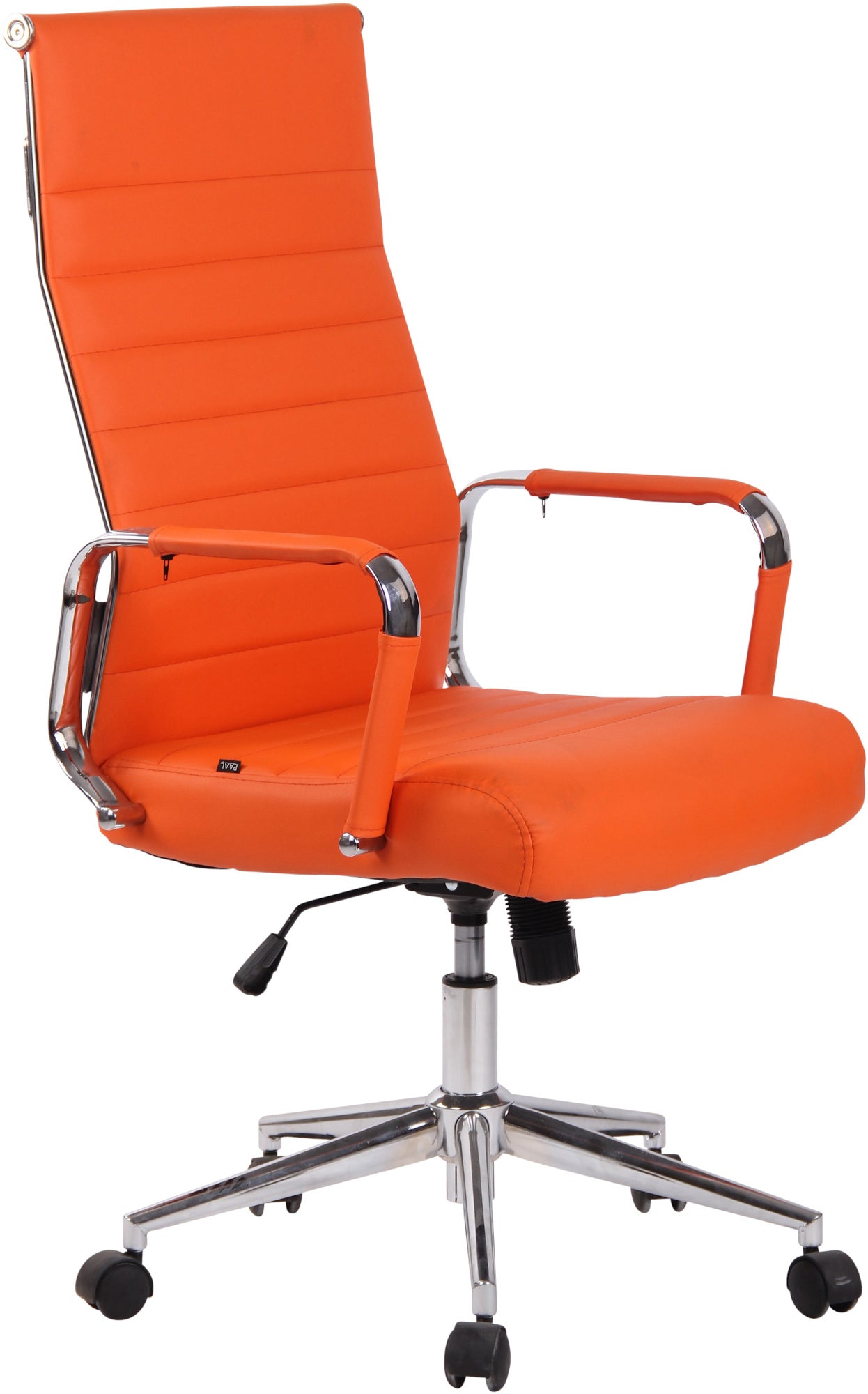 Basso Agordino office chair in orange faux leather