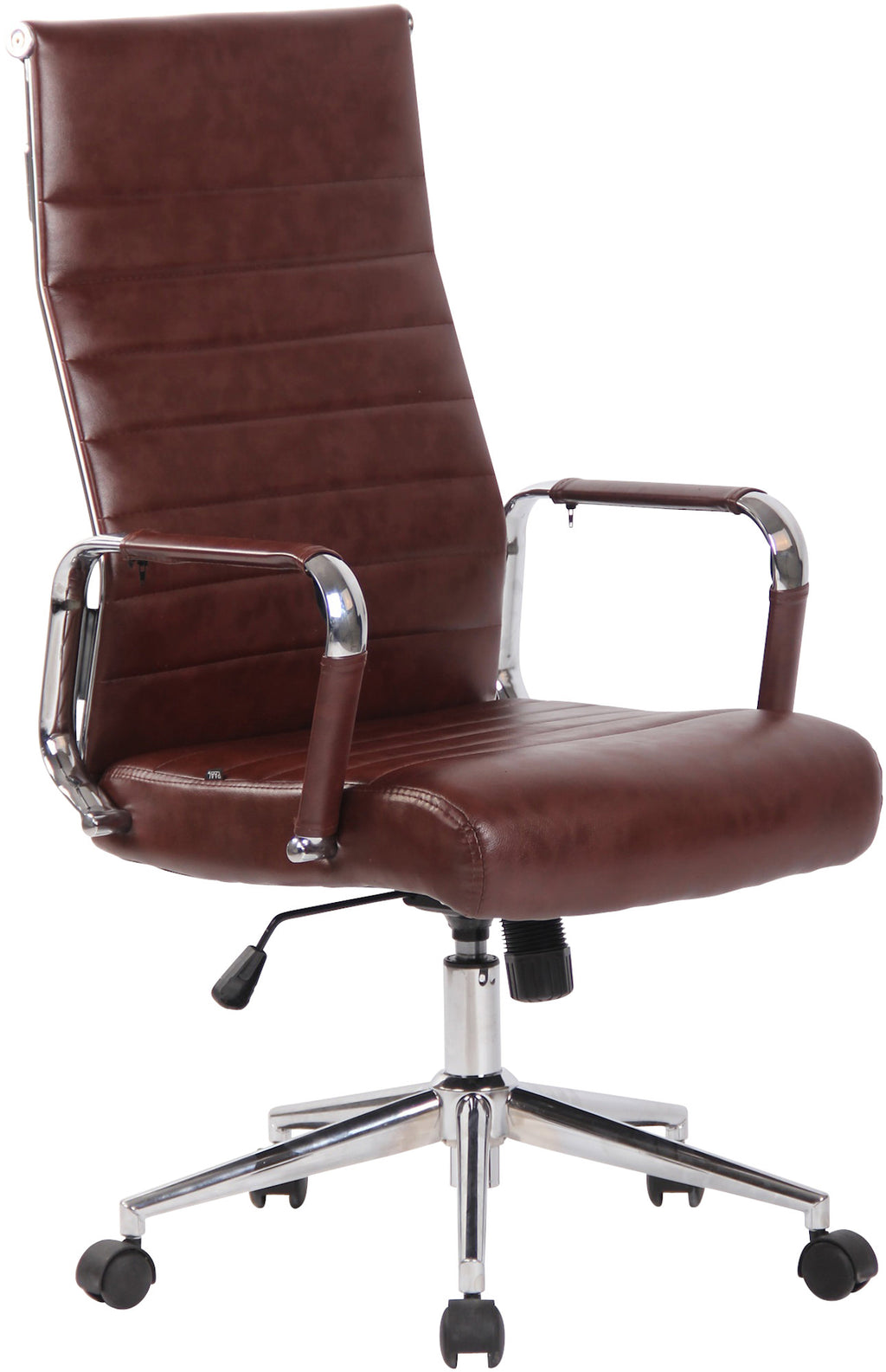 Sedia ufficio Basso Agordino in similpelle rosso bordeaux