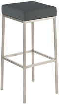 Sgabello Mezzarolo 85 in similpelle acciaio inossidabile,grigio