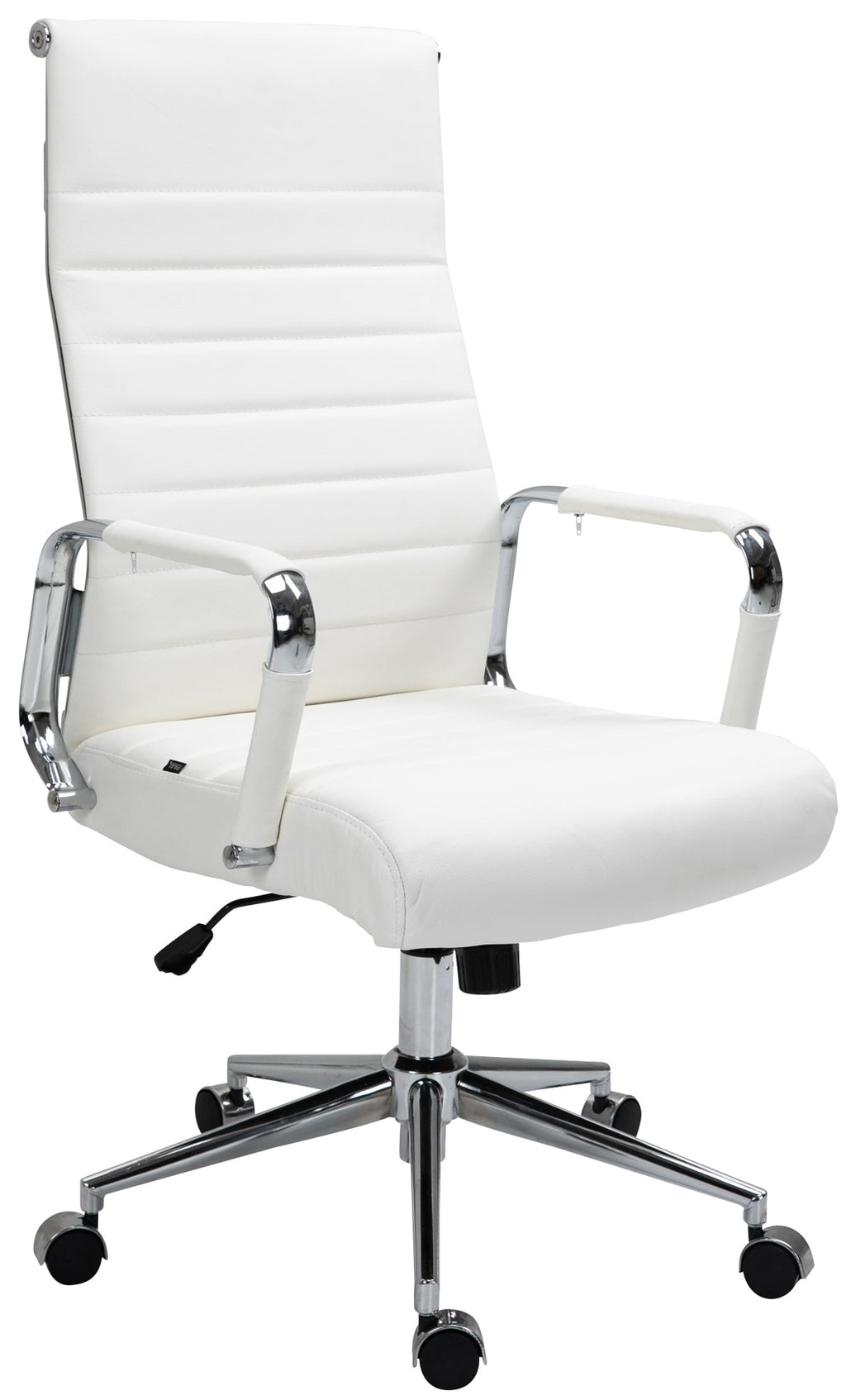 Sedia da ufficio Basso Agordino in vera pelle bianco