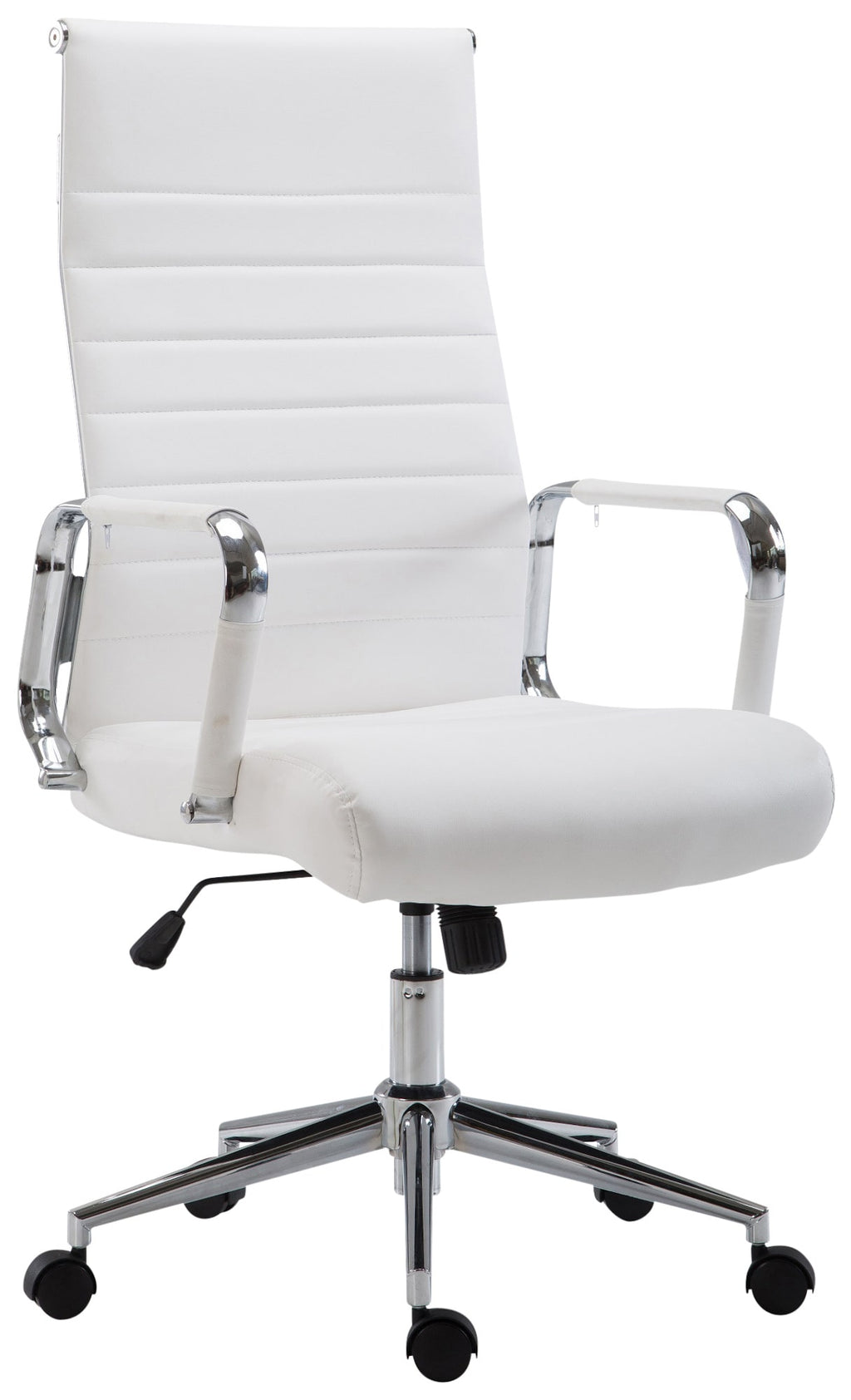 Sedia ufficio Basso Agordino in similpelle bianco