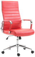 Basso Agordino office chair in red faux leather