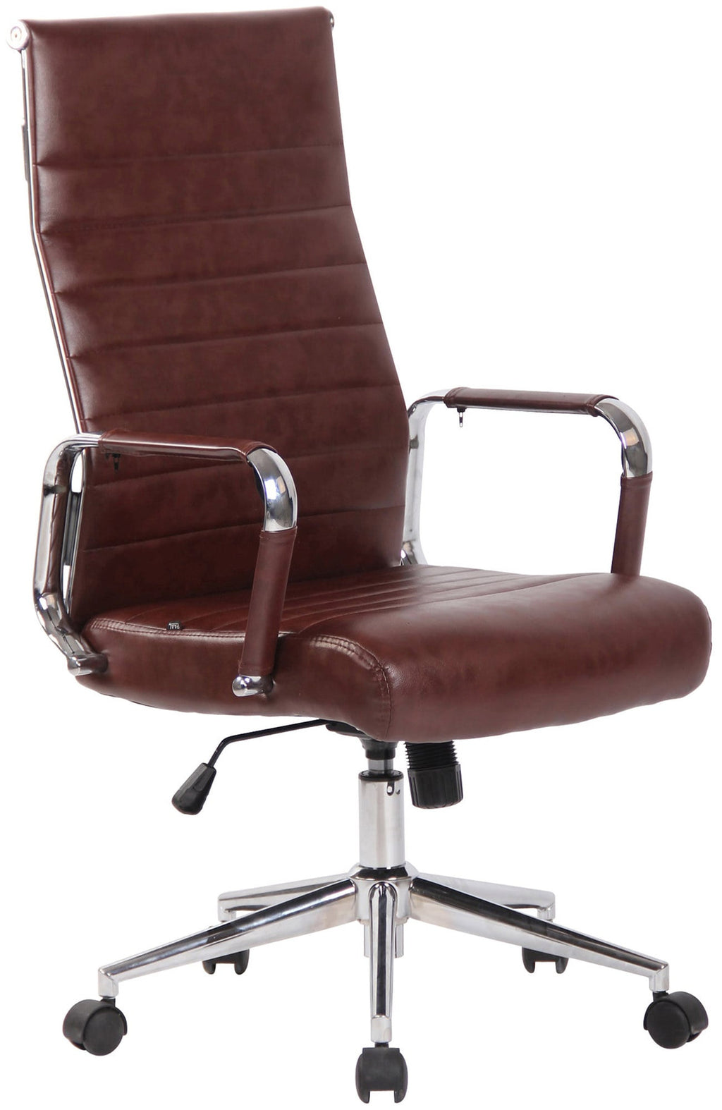 Sedia ufficio Basso Agordino in similpelle rosso bordeaux