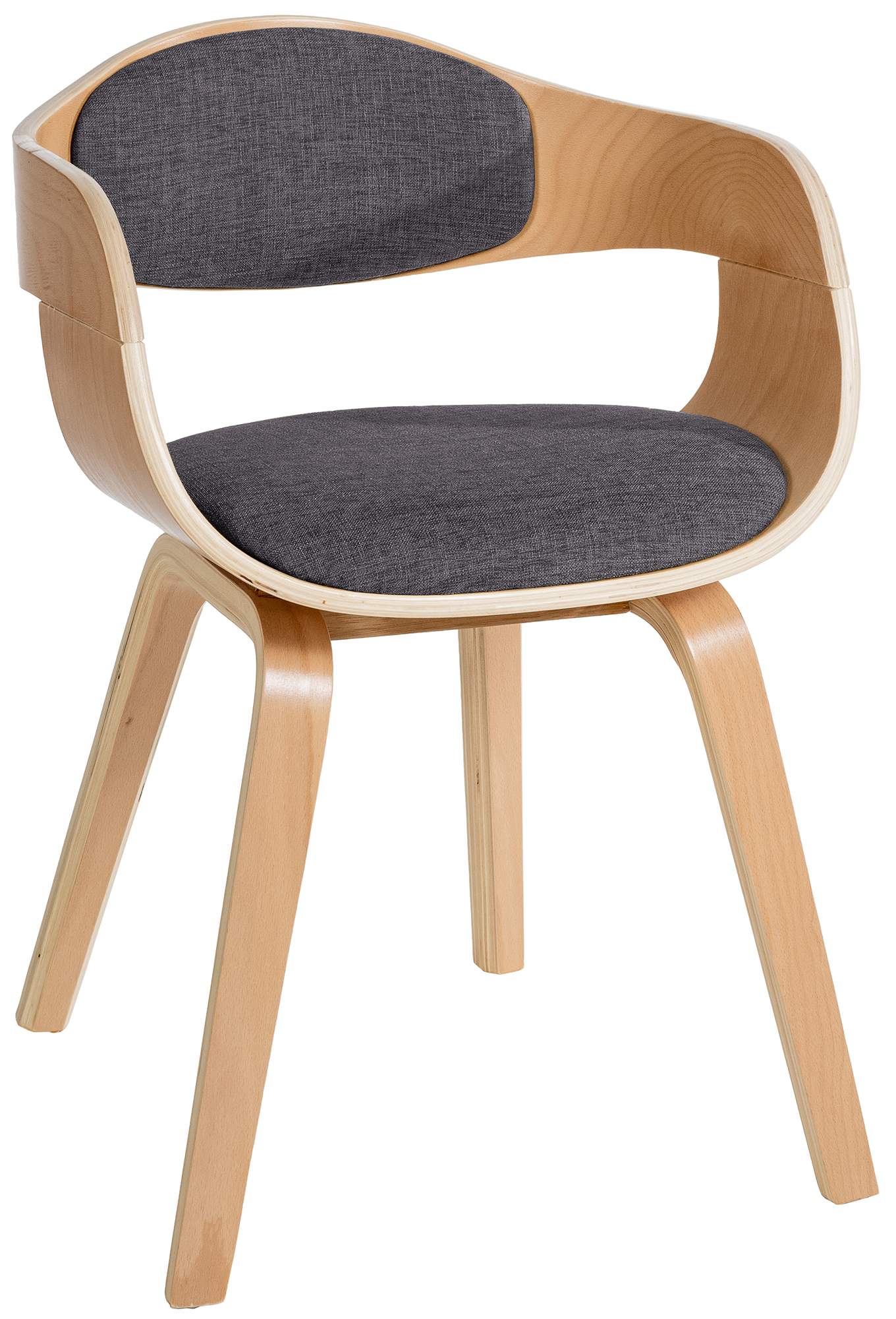 Arabba Chair in Natural/Light Grey Fabric