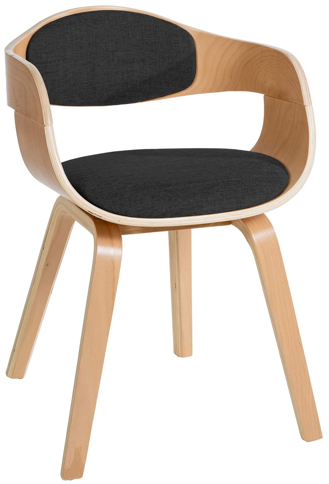 Arabba Chair in Natural/Dark Grey Fabric