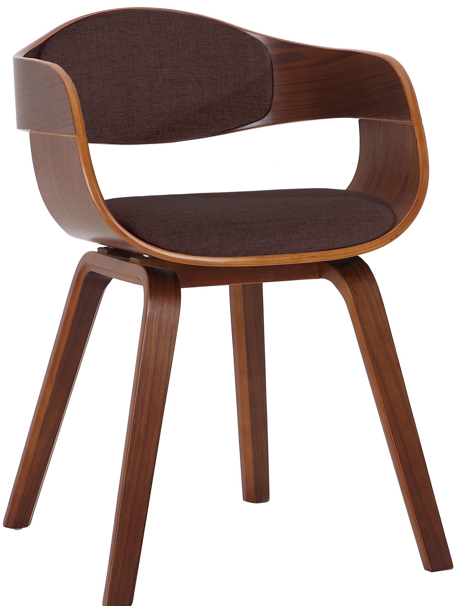 Arabba Chair in Walnut/Brown Fabric