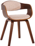 Arabba Chair in Walnut/Cream Fabric