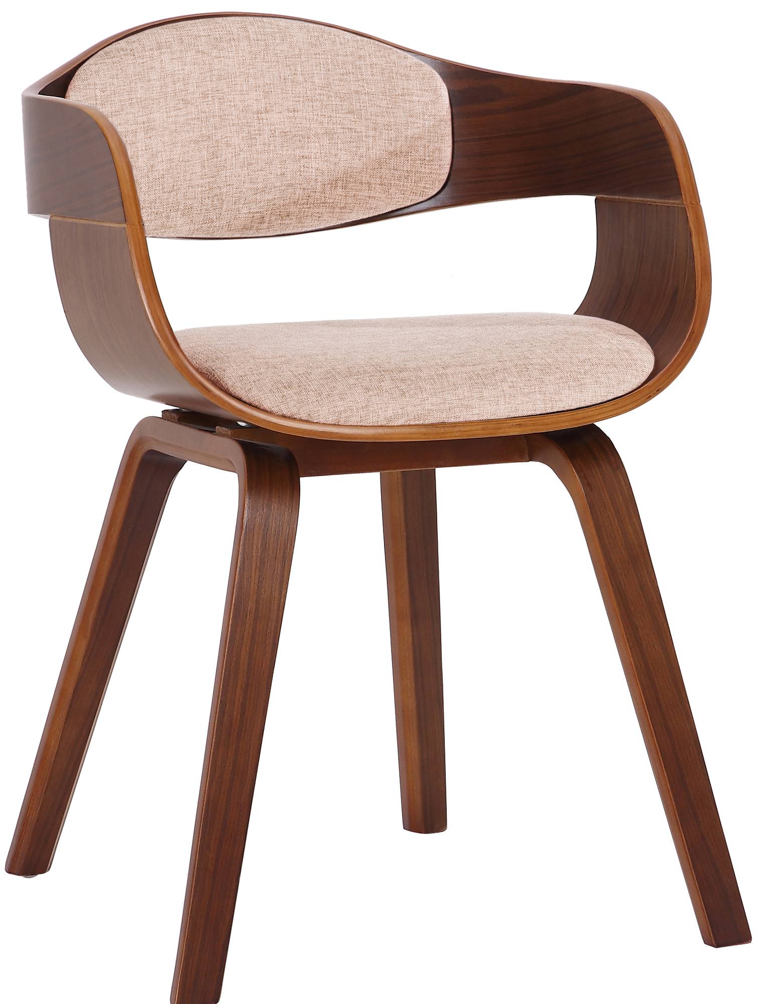 Arabba Chair in Walnut/Cream Fabric