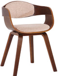 Sedia Arabba in Tessuto noce/crema