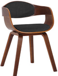 Arabba Chair in Walnut/Dark Grey Fabric