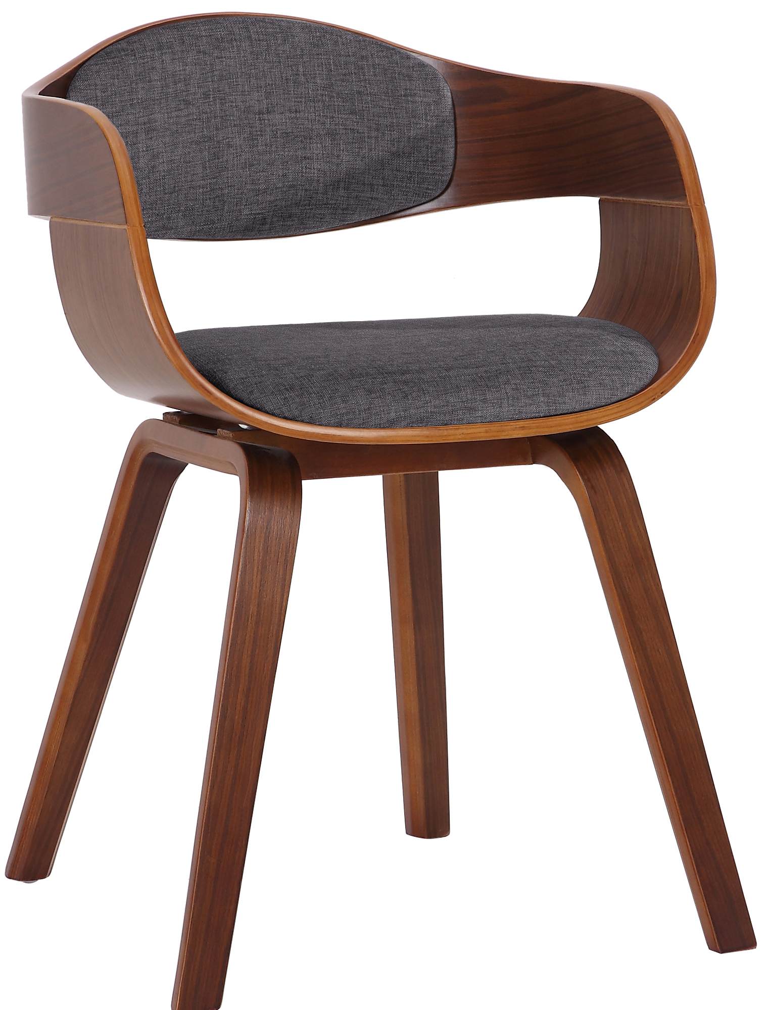 Arabba Chair in Walnut/Light Grey Fabric