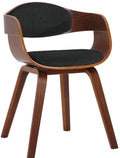 Arabba Chair in Walnut/Black Fabric