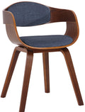 Arabba Chair in Walnut/Blue Fabric
