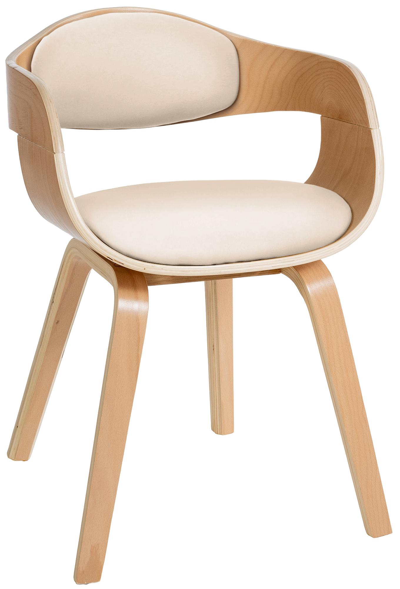 Sedia Arabba in Similpelle naturale/crema