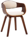 Sedia Arabba in Similpelle noce/crema