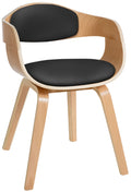 Arabba Chair in Natural/Black Faux Leather