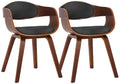 Set of 2 Arabba eco-leather chairs